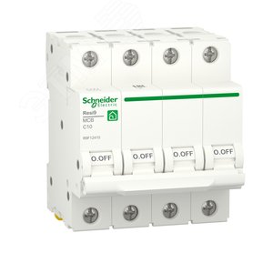Выключатель автоматический C  10А 4P 6000A Resi9 - Schneider Electric