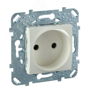 UNICA Розетка в рамку без заземления со шторками бежевая (MGU5.033.25ZD)