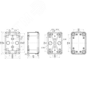 ПЛАСТ.КОРОБКА PK-UL IP66 138x93x72 | NSYTBP1397 | Schneider Electric - фото 3