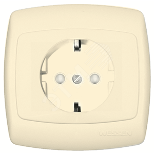 РОНДО Розетка х1 скр.с/з с.ш. слон.кость - Schneider Electric
