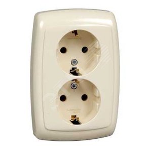 РОНДО Розетка х2 скр. с/з 16А 250В беж - Schneider Electric