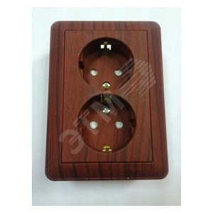 W59 Розетка х2 с/з с/ш в рамку мор дуб - Schneider Electric
