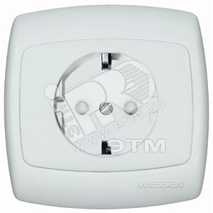 РОНДО Розетка скрытая с заземлением в сборе 250В 16А белая - Schneider Electric
