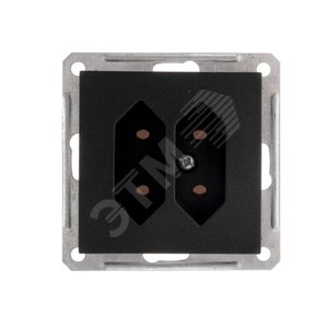 Wessen 59 Черный бархат Розетка 2-ая б/з для узких вилок 6А | RS6-253-6-86 | Schneider Electric - Schneider Electric