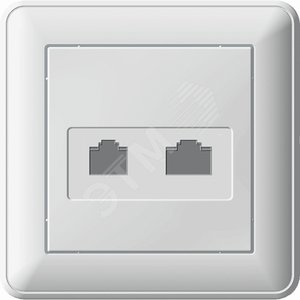 W59 Розетка x2(комп+телеф.) скр.кат.5 (белая) - Schneider Electric