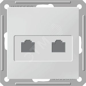 Wessen 59 Матовый хром Розетка ТЛФ 2-ая RJ11 | RSI-251TT-5-86 | Schneider Electric - Schneider Electric