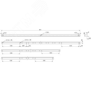 2 ПОДЪЕМНЫЕ РЕЙКИ 2400 | NSYSFTB24 | Schneider Electric - фото 7