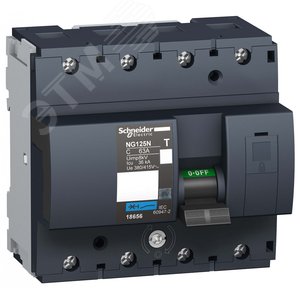 Выключатель автоматический четырехполюсный 63A C NG125N 3