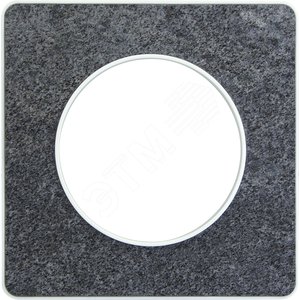 Odace Черный фосфор/Белый Рамка 1-я | S52P802T | Schneider Electric - Schneider Electric