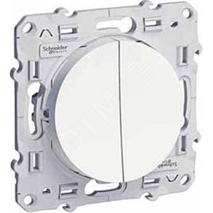 Odace Белый Переключатель 2-клавишный | S52R213 | Schneider Electric - Schneider Electric