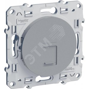 ODACE Розетка компьютерная RJ45 6 UTP ИК алюминий (S53R475) - Schneider Electric