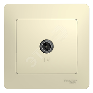 Glossa Бежевый Розетка TV (в сборе) | GSL000296 | Schneider Electric - Schneider Electric