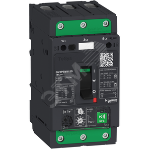 АВТ.ВЫКЛ GV4PE С МНОГОФУНКЦ. NFC РАСЦЕПИТЕЛЕМ 50A 50kA ЗАЖИМ EVERLINK | GV4PEM50N | Schneider Electric - Schneider Electric
