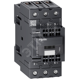 3P КОНТАКТОР AC3 440В 80A КАТУШКА УПР. 230В AC 50/60ГЦ EVERLINK+ПРУЖИННЫЙ ЗАЖИМ | LC1D80A3P7 | Schneider Electric - Schneider Electric
