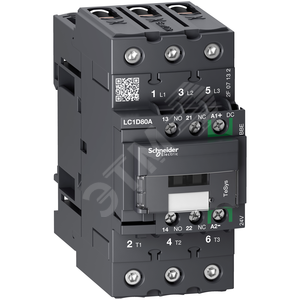 3P КОНТАКТОР EVERLINK AC3 440В 80A, КАТУШКА УПР. 24В DC, ПРУЖИННЫЙ ЗАЖИМ | LC1D80ABBE | Schneider Electric - Schneider Electric