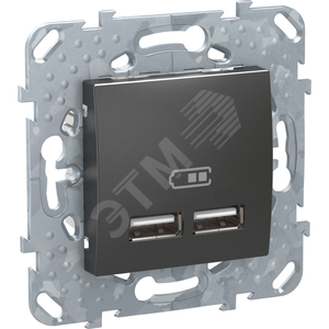 Розетка USB UNICA TOP 2.1 А графит - Schneider Electric