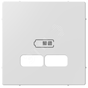 MERTEN ЦЕНТРАЛЬНАЯ НАКЛАДКА для USB механизма 2,1А, АКТИВНЫЙ БЕЛЫЙ, SM - Schneider Electric