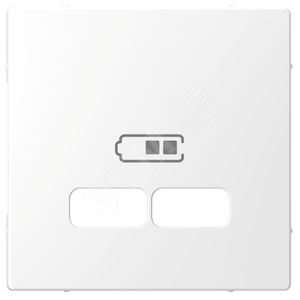 Накладка центральная MERTEN D-Life для USB механизма 2.1А белый лотос (MTN4367-6035) - Schneider Electric