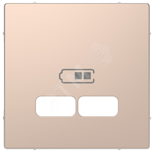 D-Life, ЦЕНТРАЛЬНАЯ НАКЛАДКА для USB механизма 2,1А, ШАМПАНЬ, SD | MTN4367-6051 | Schneider Electric - Schneider Electric