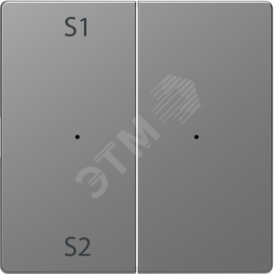 Клавиша D-Life PlusLink 2-ная с S1/S2 пусто нержавеющая сталь SD - Schneider Electric