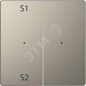 D-Life PlusLink КЛАВИША 2-ная с S1/S2, пусто, НИКЕЛЬ, SD | MTN5226-6050 | Schneider Electric - Schneider Electric