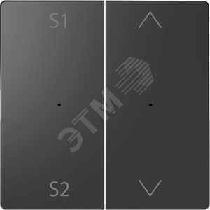 Клавиша D-Life PlusLink 2-ная с S1/S2 вх/вз антрацит SD - Schneider Electric