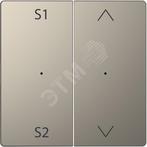 D-Life PlusLink КЛАВИША 2-ная с S1/S2, вх/вз, НИКЕЛЬ, SD | MTN5227-6050 | Schneider Electric - Schneider Electric
