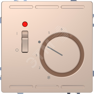D-Life ТЕРМОРЕГУЛЯТОР с центр. пл. с выкл.230В, ШАМПАНЬ, SD | MTN5760-6051 | Schneider Electric - Schneider Electric