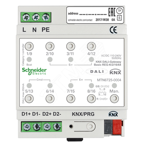 Шлюз KNX DALI Basic/2/16/64 | MTN6725-0004 | Schneider Electric - Schneider Electric
