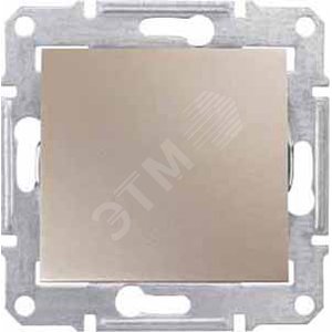 Выключатель одноклавишный, двухполюсный, титан