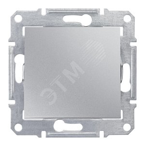 Sedna Алюминий Выключатель 1-клавишный 2-полюсный 10A, IP44 (сх.2) | SDN0200360 | Schneider Electric - Schneider Electric