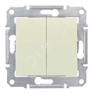 Sedna Бежевый Выключатель 2-клавишный 10А (сх.5) | SDN0300147 | Schneider Electric - Schneider Electric