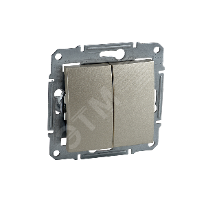 Sedna Титан Выключатель 2-клавишный 10А, IP44 (сх.5) | SDN0300468 | Schneider Electric - Schneider Electric