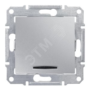 Sedna Алюминий Выключатель 1-клавишный с индикацией 10А (сх.1) | SDN0400360 | Schneider Electric - Schneider Electric