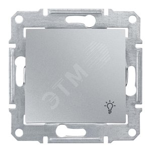Sedna Алюминий Выключатель кнопочный с символом "свет" 10А 250В | SDN0900160 | Schneider Electric - Schneider Electric