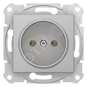 Розетка SEDNA 16А без заземляющих контактов, без шторок, быстрозажимные клеммы, алюминиевый - Schneider Electric