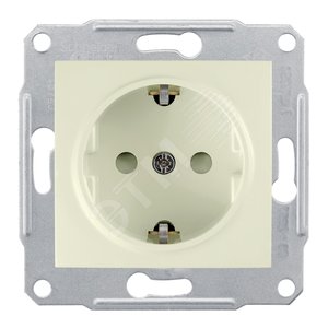 Sedna Розетка х1 с/з с/ш в рамку беж - Schneider Electric