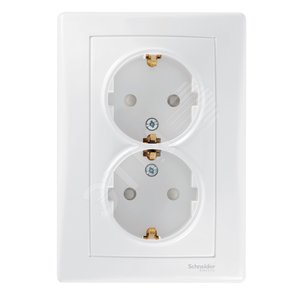 Sedna Белый Розетка 2-я с/з с защитными шторками литая | SDN3000721 | Schneider Electric - Schneider Electric