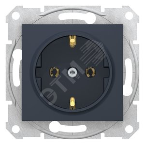SEDNA РОЗЕТКА 16А c з/к, без шторок, быстрозажимные клеммы, ГРАФИТ (SDN3001870)