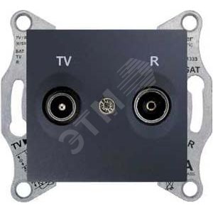Sedna Розетка оконечная TV/R графит (SDN3301670) - Schneider Electric