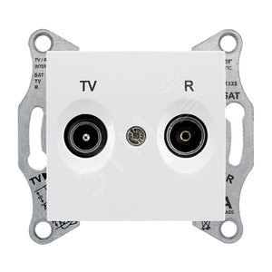 Sedna Розетка TV/R проходная 4dB в рамку белый (SDN3301821) - Schneider Electric