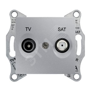 Sedna Розетка TV/SAT прох 8dB в рамку алюм - Schneider Electric