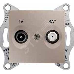 Sedna Титан Розетка TV/SAT проходная 8dB | SDN3401268 | Schneider Electric - Schneider Electric