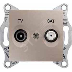Sedna Титан Розетка TV/SAT проходная 4dB | SDN3401968 | Schneider Electric - Schneider Electric
