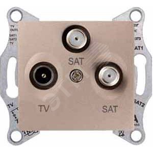 Sedna Титан Розетка TV/R/SAT проходная 8dB | SDN3501268 | Schneider Electric - Schneider Electric