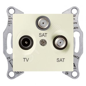 Sedna Бежевый Розетка RTV/SAT/SAT оконечная с накладкой 88-125МГц | SDN3502147 | Schneider Electric - Schneider Electric