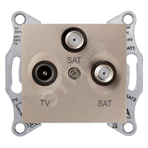 Sedna Розетка телевизионная RTV/SAT/SAT оконечная титан