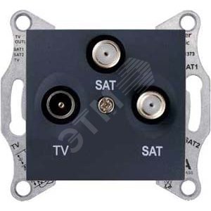 Sedna Графит Розетка RTV/SAT/SAT оконечная 1db | SDN3502170 | Schneider Electric - Schneider Electric