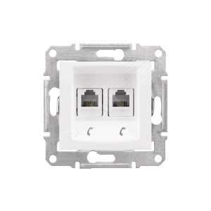 Sedna Розетка телефонная двойная RJ11 в рамку белая (SDN4201121) - Schneider Electric