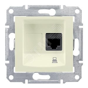 Sedna Бежевый Розетка компьютерная 1-ая RJ45 кат. 5e UTP | SDN4300147 | Schneider Electric - Schneider Electric
